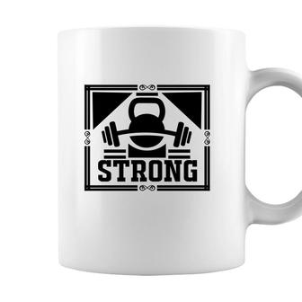Strong Bible Verse Black Graphic Sport Great Christian Coffee Mug - Seseable