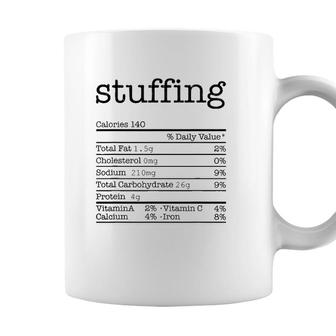 Stuffing Nutrition Facts Funny Thanksgiving Christmas Food Coffee Mug - Seseable