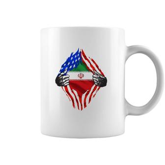 Super Iranian Heritage Iran Roots Usa Flag Coffee Mug | Mazezy