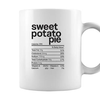 Sweet Potato Pie Nutrition Facts Thanksgiving Christmas Food Coffee Mug - Seseable