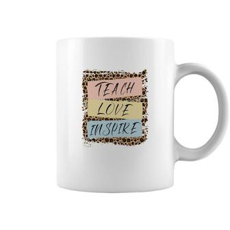 Teach Love Inspire Sending Kindness From Teacher Coffee Mug - Seseable