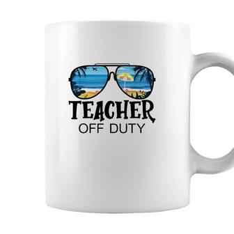 Teacher Off Duty Sunglasses School Beach Summer Trip Coffee Mug - Seseable
