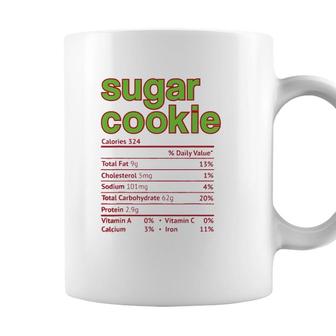 Thanksgiving Sugar Cookie Nutrition Facts Funny Christmas Coffee Mug - Seseable