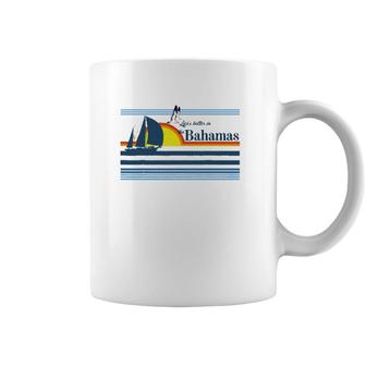 The Bahamas Beach Retro 70S 80S 90S Sailing Boat Sunset Surf Coffee Mug | Mazezy