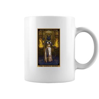 The Goddess Bastet Strength Tarot Card Egyptian Cat Witch Coffee Mug | Mazezy AU