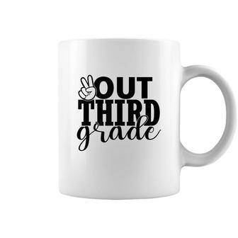 Third Grade Out School - 3Rd Grade Peace Students Kids Coffee Mug - Seseable