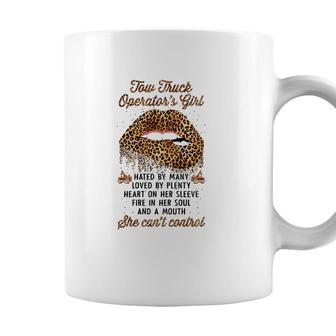 Tow Truck Operators Girl Hated By Many Loved By Plenty Leopard Lips Version Coffee Mug - Seseable