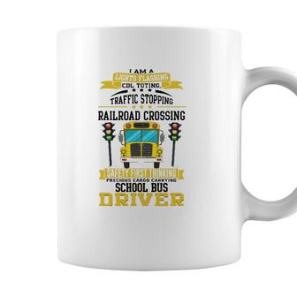 Traffic Stopping Railroad Crossing School Bus Driver Gift Coffee Mug