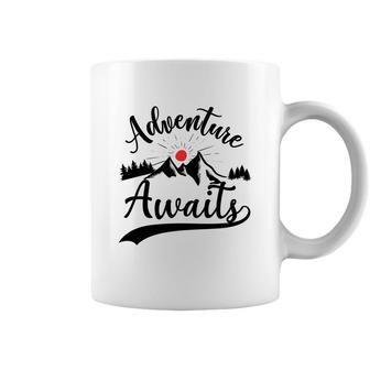 Travel Lover Believe That Adventure Awaits Them To Explore Coffee Mug - Seseable