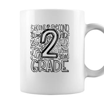 Typography 2Nd Grade Teacher Student Back To School Coffee Mug - Seseable
