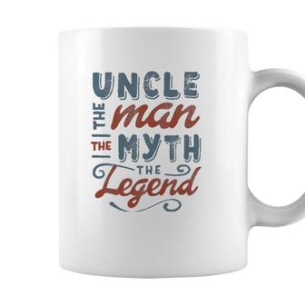 Uncle The Man Myth Legend Fathers Day Gift Mens Coffee Mug - Seseable