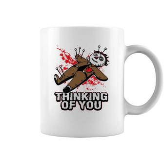 Valentines Day Voodoo Doll Thinking Of You Coffee Mug - Monsterry AU