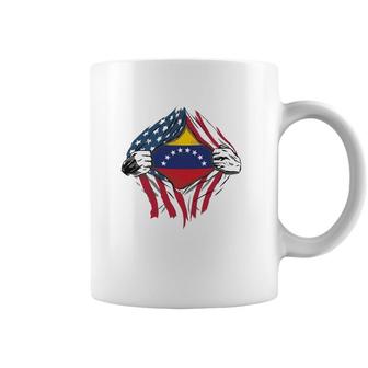 Venezuelan Blood Inside Me Venezuela Flag Bandera Vzla Coffee Mug | Mazezy