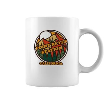 Vintage Point Reyes Station California Mountain Hiking Print Coffee Mug | Mazezy