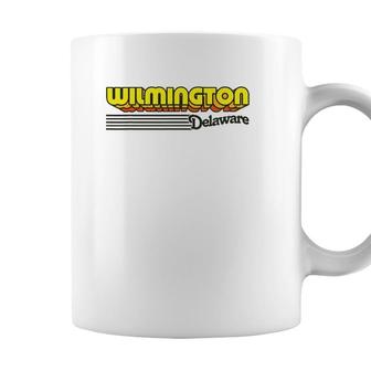 Vintage Wilmington Delaware - Retro Stripes Coffee Mug - Seseable