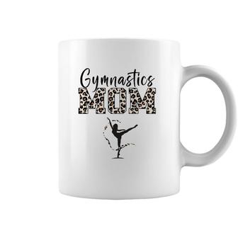 Womens Gymnastics Mom Leopard Print Womens Proud Gymnast Mother Coffee Mug | Mazezy