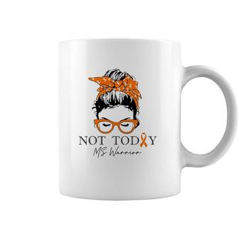 Womens Multiple Sclerosis Awareness Messy Bun Ms Warrior Coffee Mug | Mazezy