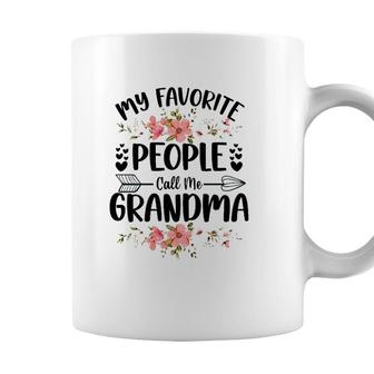 Womens My Favorite People Call Me Grandma Mothers Day Gifts Coffee Mug - Seseable