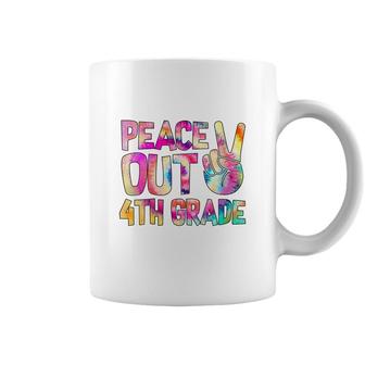 Womens Peace Out 4Th Grade Happy Last Day Of School Tie Dye Kid Coffee Mug - Seseable