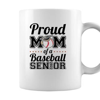 Womens Proud Mom Of A Baseball Senior 2022 Mother Coffee Mug - Seseable