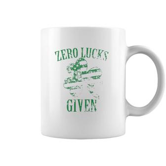 Zero Lucks Given St Patricks Day Coffee Mug | Mazezy