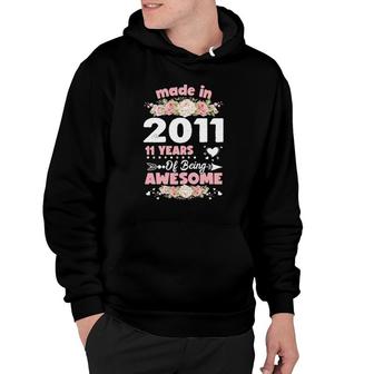11 Years Old Gifts 11Th Birthday Born In 2011 Women Girls Hoodie - Seseable