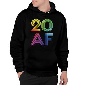 20 Af 20Th Birthday Gift For Men & Women 20 Years Old Funny Hoodie - Seseable