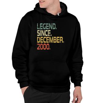 21 Years Old Gift- Legend Since December 2000 Ver2 Hoodie - Seseable