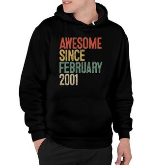 21St Birthday Gifts Awesome Since February 2001 21 Years Old Hoodie - Seseable