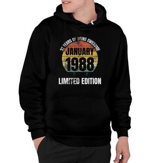 32 Years Of Being Awesome January 1988 Limited Edition Vintage Version Hoodie - Seseable