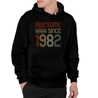40Th Birthday Vintage 1982 Made In 1982 Awesome Since 1982 Gift Hoodie | Mazezy