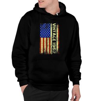 60 Years Old Gifts Vintage 1962 American Flag 60Th Birthday Hoodie | Mazezy