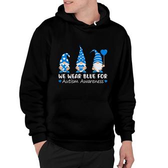 Autism Awareness Gnome In April We Wear Blue Ribbon Puzzle Hoodie - Seseable