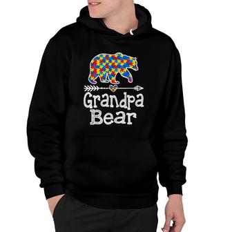 Autism Awareness Grandpa Bear Support Autistic Adults Women Hoodie | Mazezy
