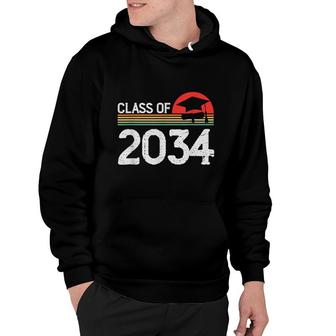 Back To School Vintage Class Of 2034 Grow With Me Graduation Hoodie - Seseable