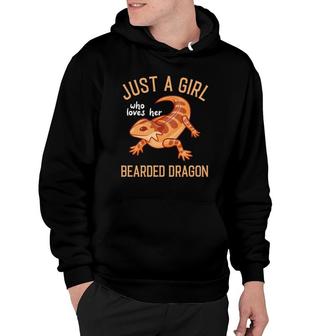 Bearded Dragon Lizard - Just A Girl Hoodie | Mazezy
