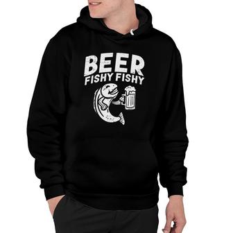 Beer Fishy Funny Fish Fisherman Angler Fathers Day Dad Gift Hoodie - Seseable
