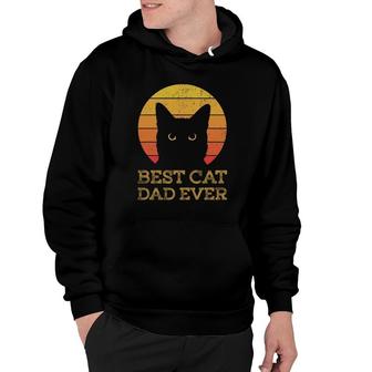 Best Cat Dad Ever Vintage Funny Cat Daddy Fathers Day Hoodie - Seseable