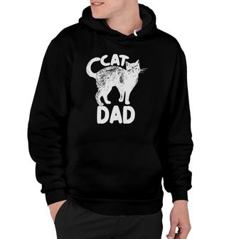 Best Cat Dad Fathers Day Kitty Daddy Papa Christmas Hoodie - Seseable
