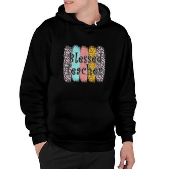 Blessed Teacher Leopard Decoration Great Hoodie - Seseable