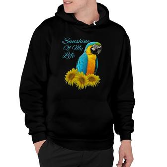 Blue & Gold Macaw Parrot Sunshine Sunflower Hoodie - Thegiftio UK
