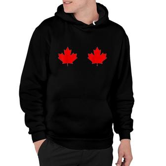 Boobs Maple Leaf Canada Day Canadian Flag Cool Gift Idea Hoodie - Monsterry AU