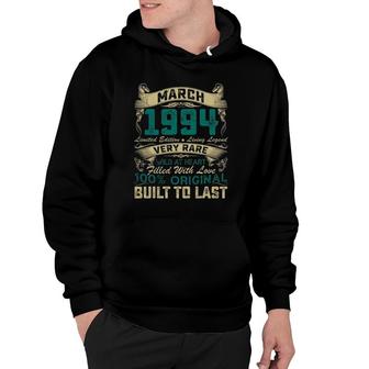 Born In March 1994 Vintage 27Th Birthday Gifts 27 Years Old Hoodie - Seseable