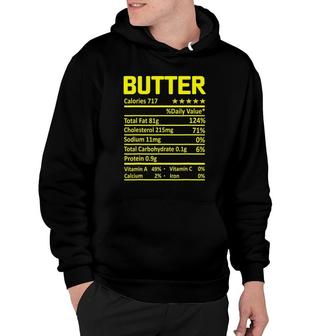 Butter Nutrition Facts Funny Thanksgiving Christmas Food Hoodie - Seseable