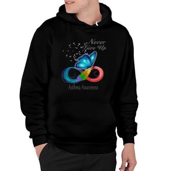 Butterfly Asthma Awareness Never Give Up Hoodie | Mazezy