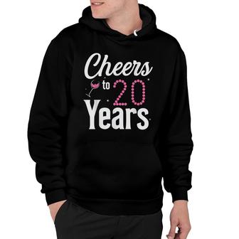 Cheers To 20 Years T 20Th Birthday Born In 2002 Hoodie - Seseable