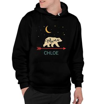 Chloe Name Gift Personalized Retro Mama Bear Hoodie - Seseable