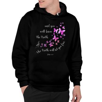 Christian Bible Verse Butterfly For Women Girls Hoodie - Monsterry
