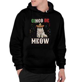 Cinco De Mayo Cat Funny Mexican Jefe Cinco De Meow Hoodie - Seseable