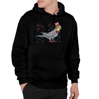 Cockatiel Bird American Flag Usa 4Th Of July Fourth Animal Hoodie - Seseable
